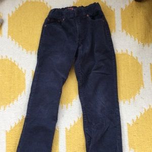 Crewcuts navy blue corduroy w/ adjustable bands.